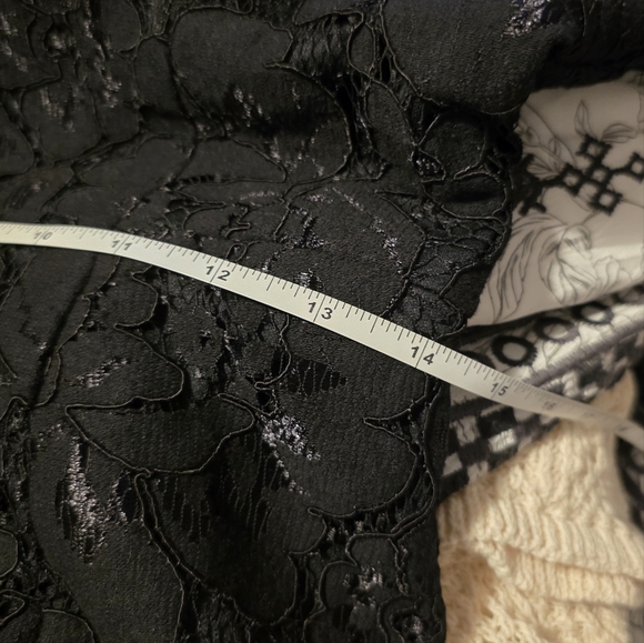 Betsy Johnson Black Lace Dress Long Sleeve Witchy Goth Size 4 - Picture 8 of 9